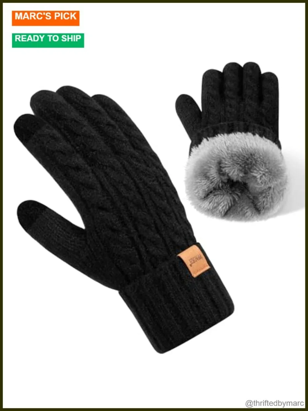 Thermal Fleece Lined Touchscreen Winter Gloves for Women
